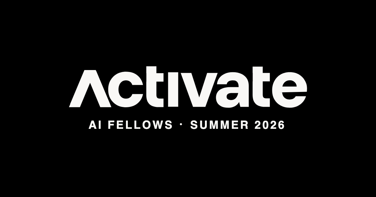Activate · AI Fellows · Summer 2026 — Spend 8 weeks building inside India's leading AI startups. 15 fellows. 15 startups. Bangalore. Apply by 15 May 2026.
